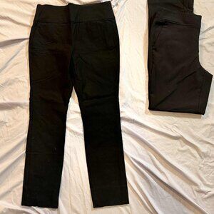 2 PAIRS Ophelia Roe Black Cropped Dress Pants / Slacks - SIZE SMALL